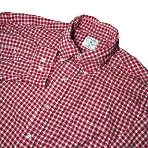 Brooks Brothers Sport Shirt Men’s XL Red Check Long Sleeve Button Down Shirt EUC